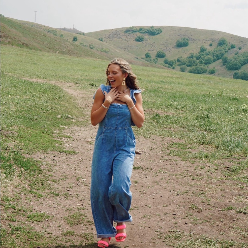 Free People Indigo Denim Jumpsuit